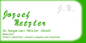 jozsef metzler business card