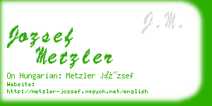 jozsef metzler business card